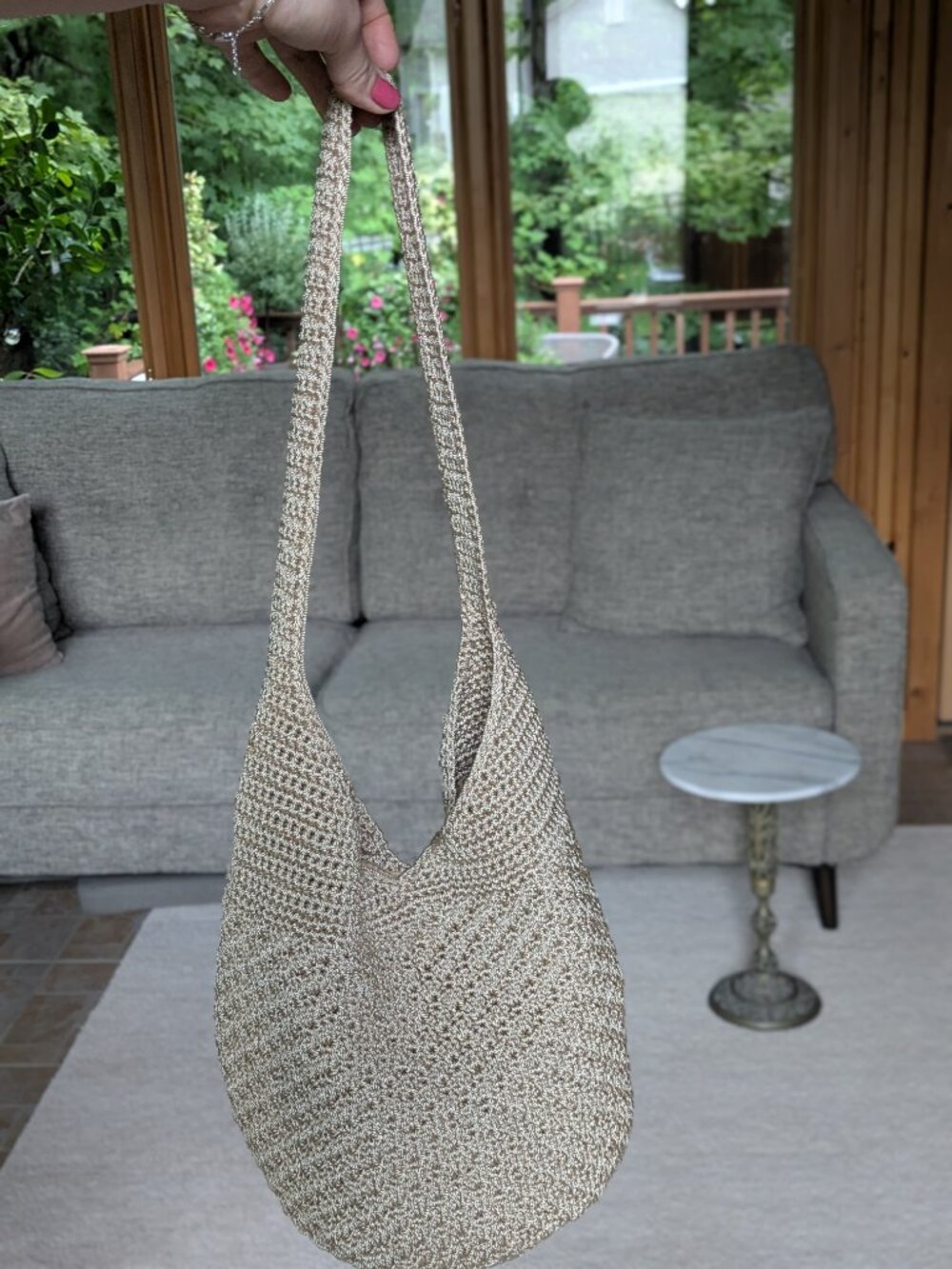 The Sak hand-crocheted hobo bag and pouch - Picture 2 of 4